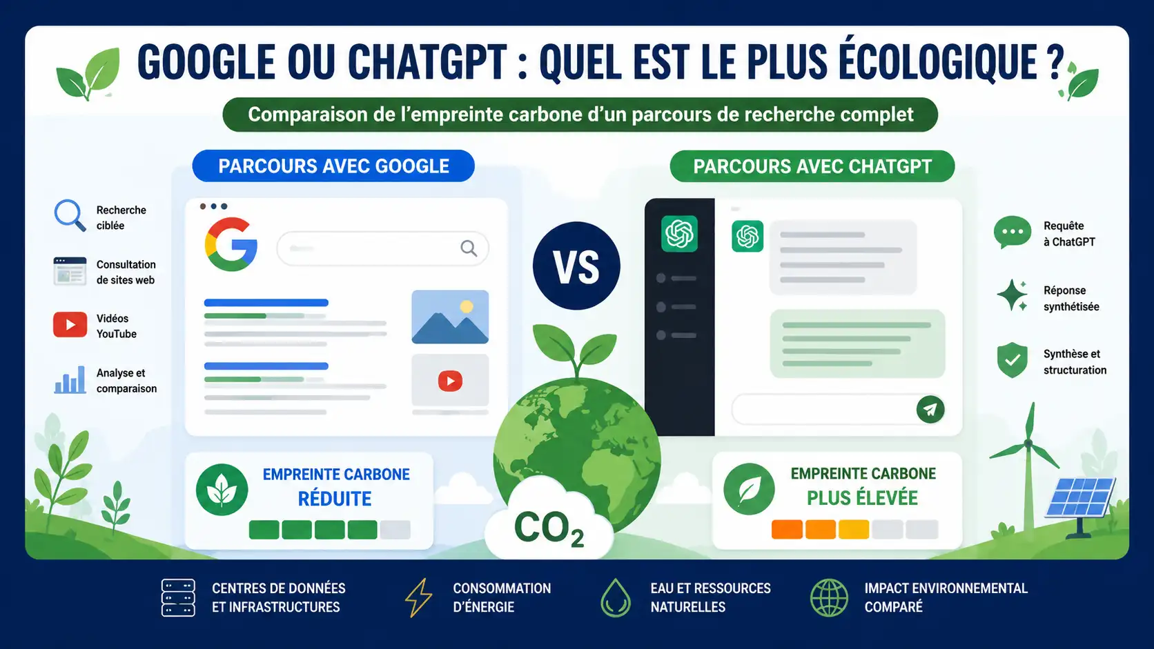 Google ou ChatGPT : quel est le plus écologique pour rechercher des informations ?